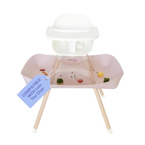 CATCHY -Food Catcher- Compatible with Lalo The Chair High Chair +11 Other High Chairs -Highchair Sold Separately- Baby & Toddler Food & Mess Catcher -Premium Linen Inspired- Under High Chair Accessory