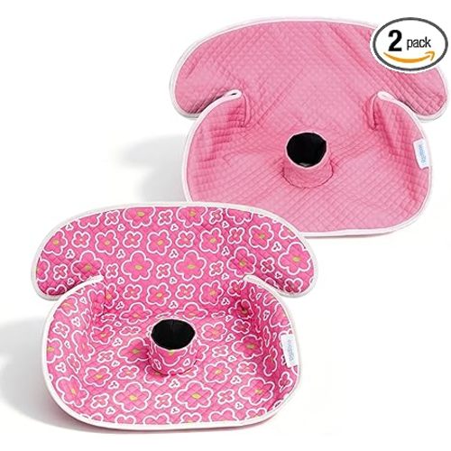 2 Pack Waterproof Baby Piddle Pads Carseat Potty Training Car Seat Protector, Waterproof Infant Car Seat Liner Cover to Prevent Pee, Leakproof and Washable (Red Flower)