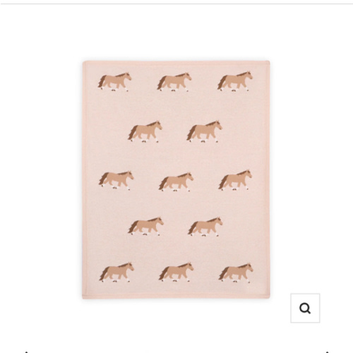 Horse Pony Snuggles Organic Baby Knit Blanket