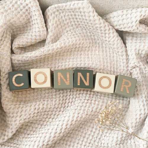 Personalized Wooden Name Blocks | Neutral Nursery Decor