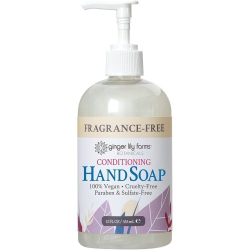 Ginger Lily Farms Botanicals All-Purpose Liquid Hand Soap, 100% Vegan & Cruelty-Free, Fragrance-Free, 12 fl oz