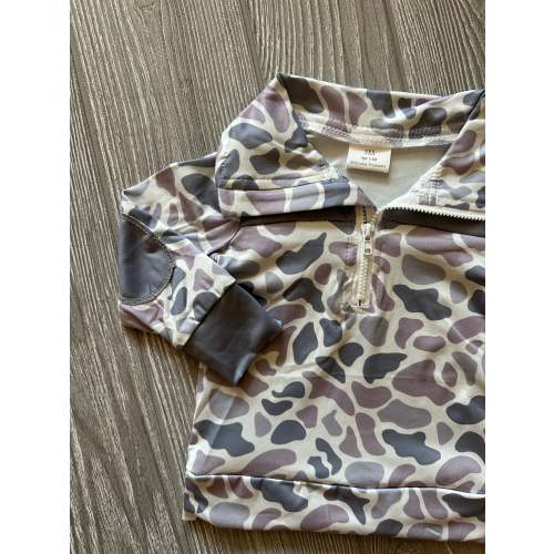 Grey Camo Pullover