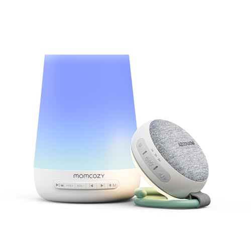 Momcozy Baby Sleep Bundle: Portable Sound Machine and App Remote Control White Noise Machine for Sleeping, Baby Registry, Newborn Essentials, Baby Shower Gifts