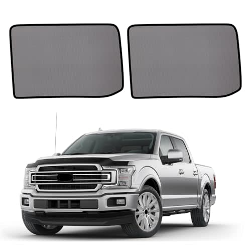 KOCZIL 2015-2020 f150 Window Shades - Rear Side Window Sun Shade for Baby, Breathable Mesh Car Privacy Window Covers, UV Protection and Heat Insulation for Road Trips, Napping, Camping (2 PCS)