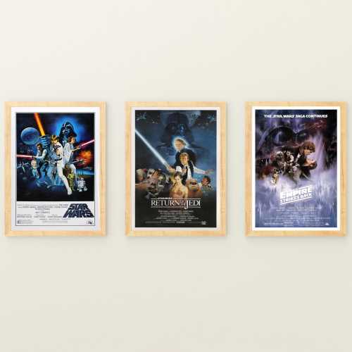 set of 3 Star Wars Poster: vintage Retro movie poster