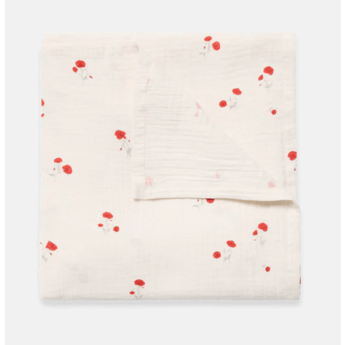 Muslin Swaddle Blanket - Poppy