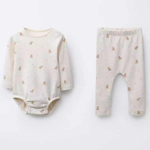 BEAR BODYSUIT AND LEGGINGS SET - Ecru / Marl | ZARA United States