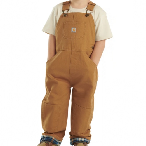 Kids' Canvas Bib Overall Flannel-Lined (Baby/Toddler) | Carhartt