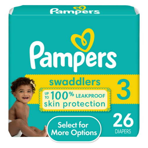 Pampers Swaddlers Diapers Size 3, 26 Count (Select for More Options)