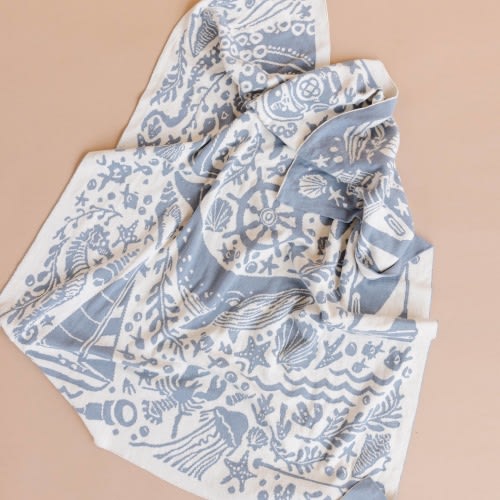 Nautical Organic Cotton Blanket