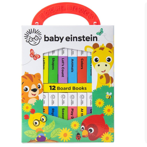 Baby Einstein - My First Library Board Book Block 12-Book Set - First Words, Letters, Counting, and More! - PI Kids