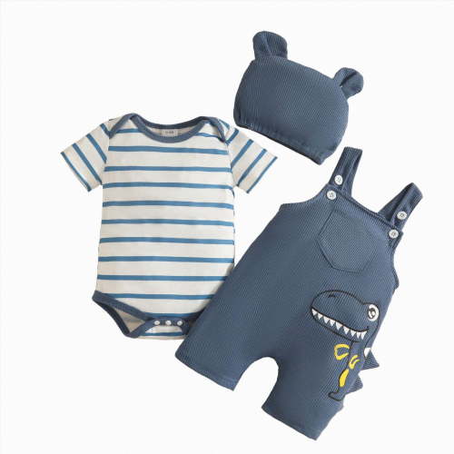 dmqupv Newborn Boy Outfits Newborn Baby Boy Clothes Outfits Printed Romper Pants Set Infant 0 3 6 9 12 18 Months Baby Clothing Navy,3-6 Months