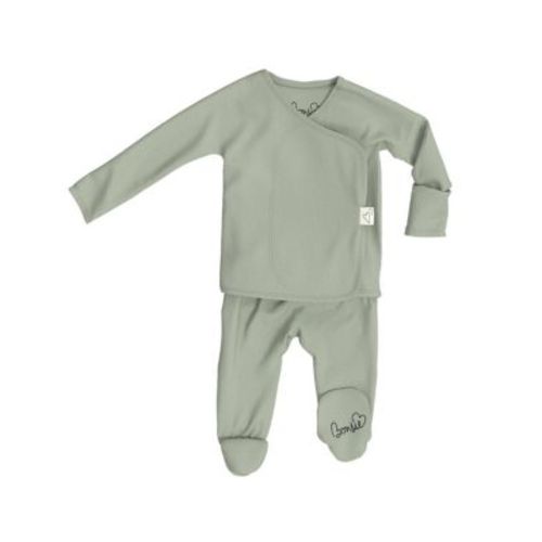 Skin to Skin Girl or Boy, Footie, Size NB, AVOCADO