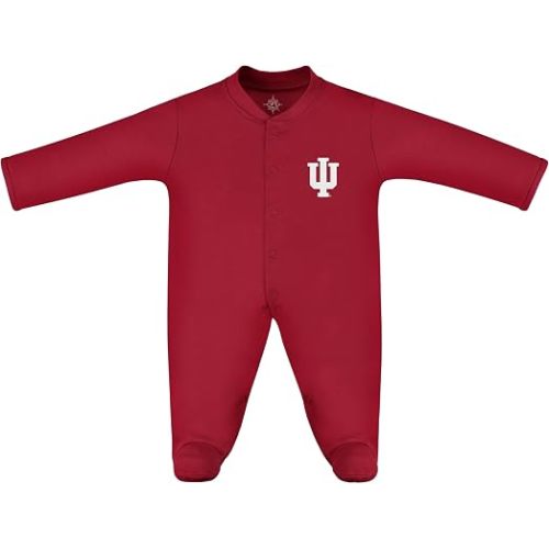 Creative Knitwear College Baby Infant Long Sleeve Footed Romper - Team Logo, Multiple Colors, Unisex (0-9 Months)