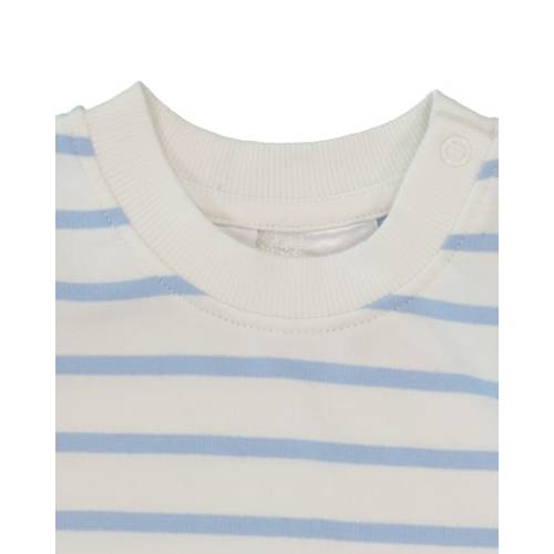 Light Blue Baby Stripe Short Sleeve Bodysuit | Best&Less™ Online
