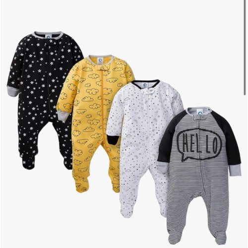 Gerber baby-boys 4 Pack Sleep 'N Play Footie