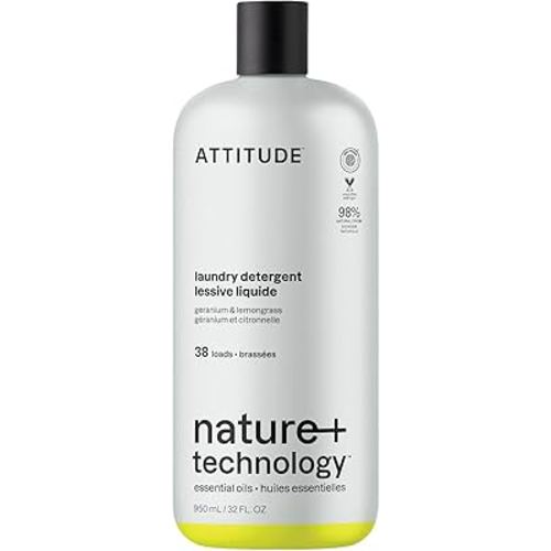 ATTITUDE Laundry Detergent Liquid, Natural Origin Ingredients