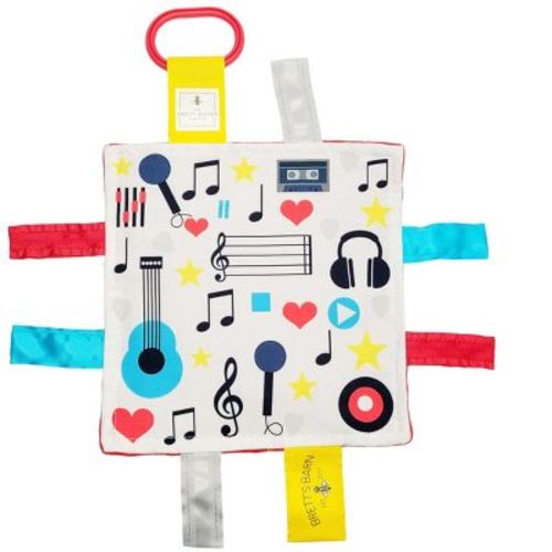 Baby Jack The Learning Lovey Musical Instruments Feel the Music Crinkle Tag Toy 8" x 8"