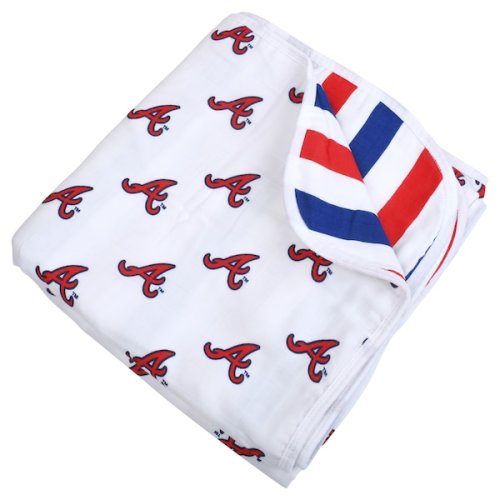 Infant Atlanta Braves Three Little Anchors 47" x 47" Muslin 4-Layer Blanket