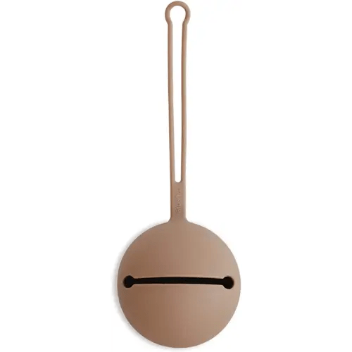 mushie Silicone Pacifier Holder Case (Natural), Phthalate Free