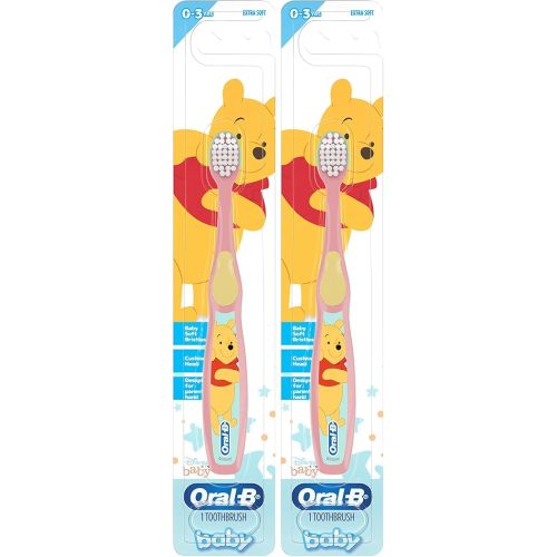 Oral-B Baby Toothbrush Featuring Disney's Pooh, Baby Soft Bristles, 0-3 Years, 1 Count (Pack of 2)