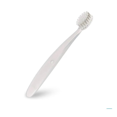RADIUS Children's Toothbrush Pure Brush Ultra Soft BPA Free and ADA Accepted Designed for Delicate Teeth and Gums for Kids Months and Up, Clear, (Pack of 6)
