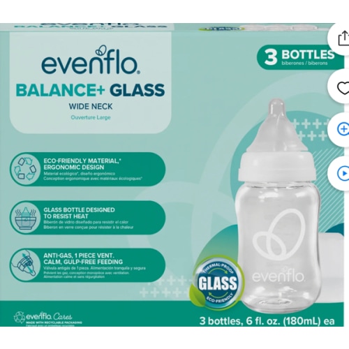 Evenflo 🍼 Balance + Glass Bottles for Breastfed Babies – Evenflo Feeding