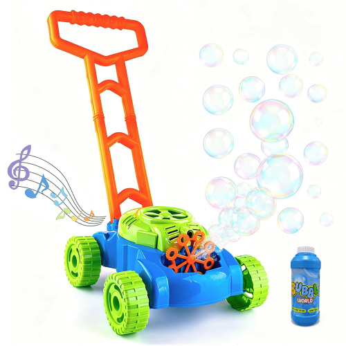 Richgv Bubble Lawn Mower Toddlers Toys, Bubble Blowing Machine Push Toys for 1 Year Old Boys Girls, Outdoor Gardening Toy Easter Gifts for Kids