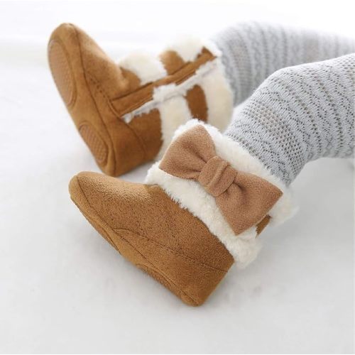 Baby Girl Boots for Winter Anti-Slip, Soft Sole 0-6 Months