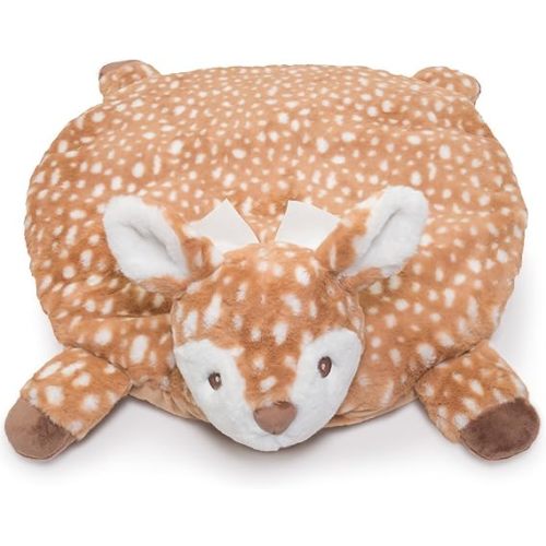 Bearington Baby Lil’ Willow Woodland Decor Tummy Time Mat - 30 x 30 Deer Infant Blanket for Babies - Washable Fawn Newborn Items - Adorable Play Rug Woodland Baby Decor and Nursery Gift