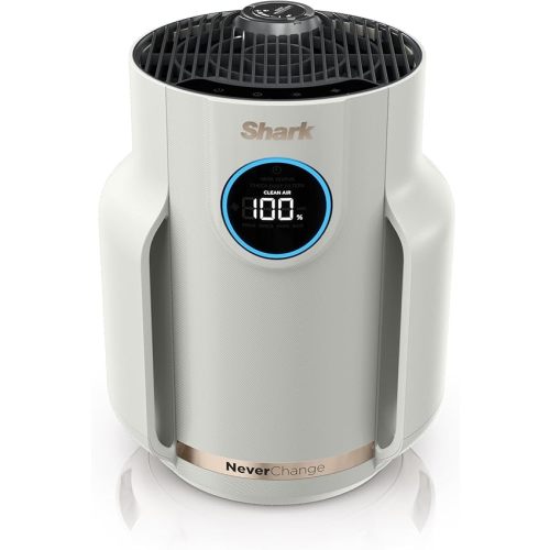 Shark Air Purifier for Home, NeverChange Compact Pro, for Bedroom, Nursery, Home Office, Dorm, HEPA-Exceeding Filter, Captures Pollutants, Pet Dander, Dust, Odor, Smoke, and More, HP072, Dove