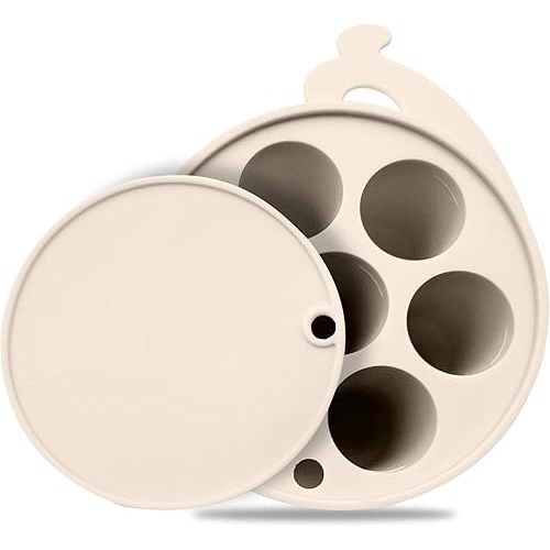 Avee & Co Mini Freezer Tray, Breastmilk Popsicle Molds for Cooling Relief, BPA Free Silicone Feeder for Safe Infant Self Feeding, 4 Month+ (Beige)