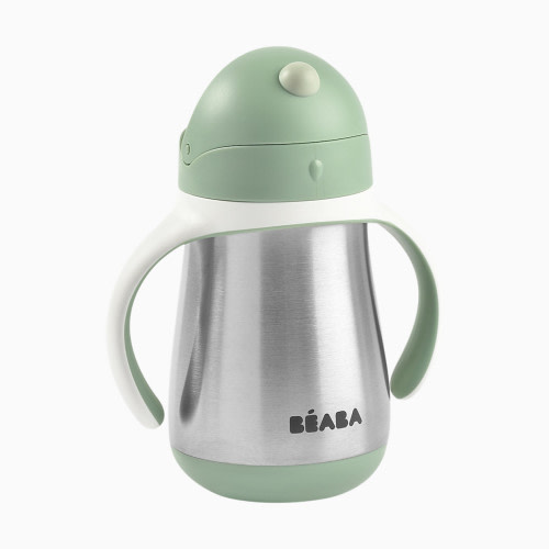 Beaba Stainless Steel Straw Sippy Cup - Sage