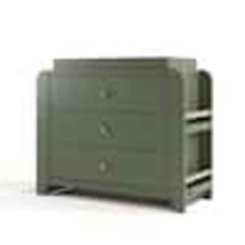 Graco Read-with-Me Olive with Driftwood 3 Drawer 42.87 in. Wide Dresser with Changing Topper 03713-97A