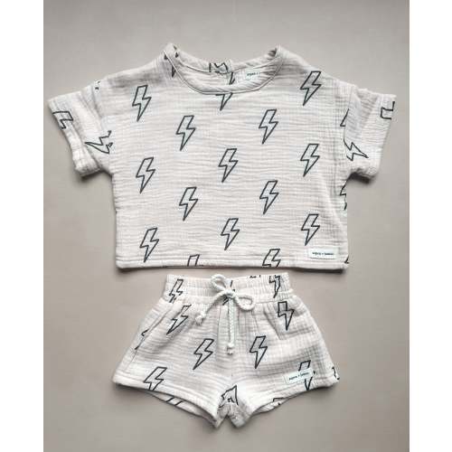 100% Muslin Cotton Short Set - Lightning Fast