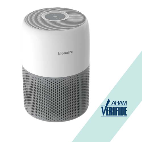 Bionaire True HEPA Air Purifier for Medium Rooms Up to 428 sq. ft with 3-Speed, 360° Air Intake and Removes 99.97% of Dust, Smoke & Allergens - White