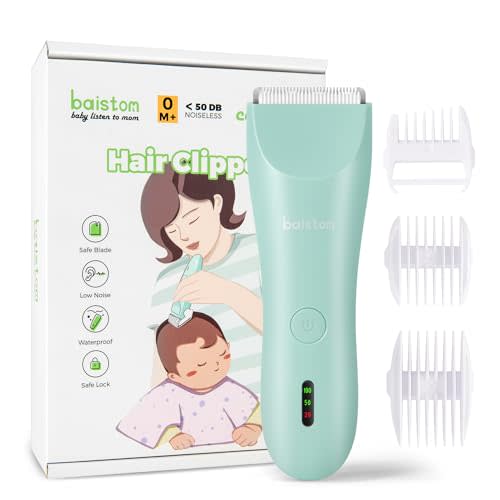 Quiet Baby Hair Clippers for 0–12Y with Hair Cutting Kit | 2-Mode Suitable for Infant Toddler & Kids, Rechargeable & Cordless, Upgraded Battery Capacity, Waterproof