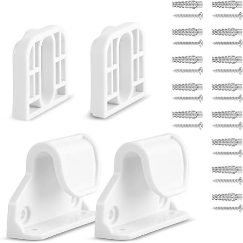 Retractable Baby Gate Replacement Part, Wall Mounting Accessories Brackets Latches Anchors Screws Extra Wide Baby Gate Replacement Parts Retractable Pet Gate Hardware (White)