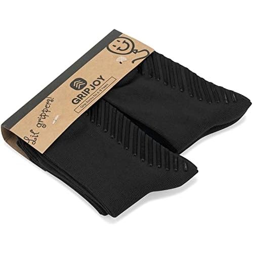Gripjoy Toddler Socks with Grippers, Non-Slip for Kids, Enhanced Stability, Comfortable Cotton - 4 Pairs