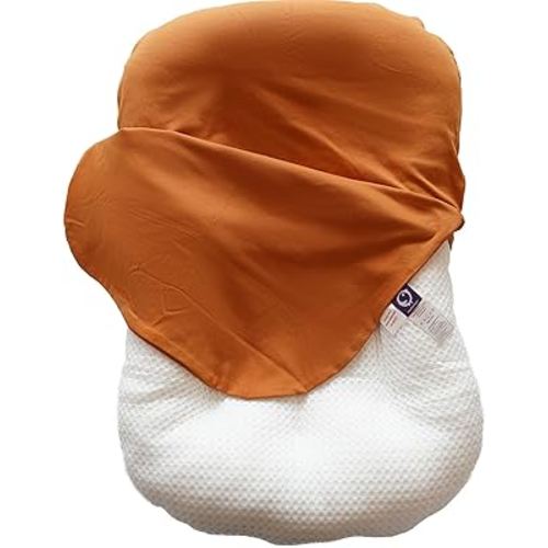 CooCooBaby Organic Infant Lounger, Baby Nest for Baby Girls & Boys, Newborn Essentials for Baby 0-12 Months, 100% Cotton (Golden Brown)