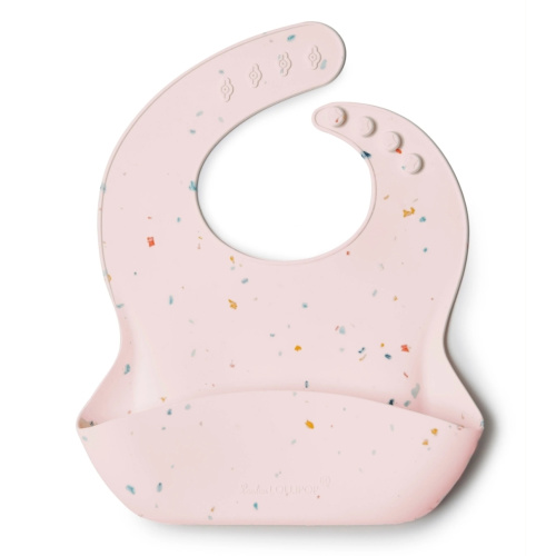 Silicone Baby Bib - Confetti Blush