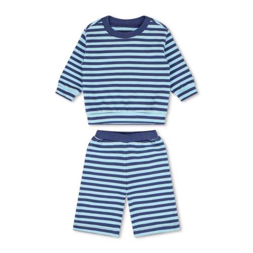 Baby Drills Stripe Set - Malibu + Navy Stripe