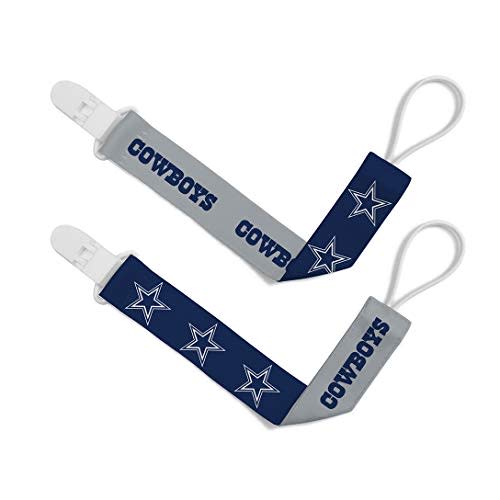 Baby Fanatic Officially Licensed Unisex Pacifier Clip 2-Pack - NFL Dallas Cowboys - Officially Licensed Baby Apparel