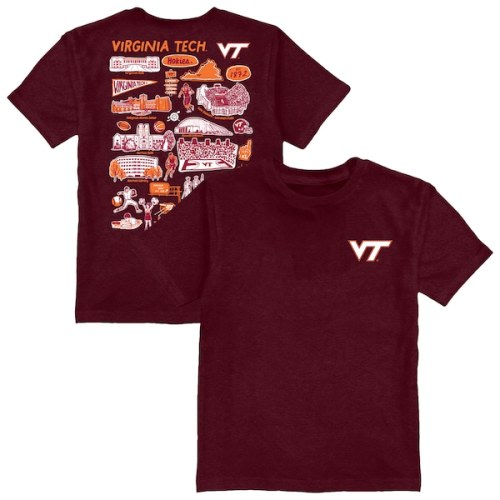 Toddler Vive La Fete Maroon Virginia Tech Hokies Impressions Artwork T-Shirt