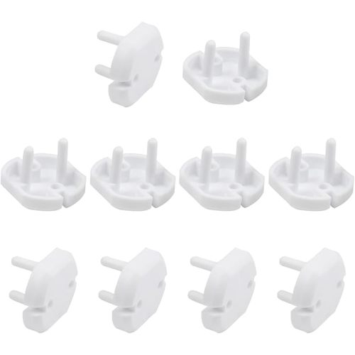 Heyiarbeit 30pcs Outlet Covers Child Proof Plug Cover Electrical Protector Safety Caps for Home Office Electrical Outlets Child Safety Socket Cover 2 Holes White