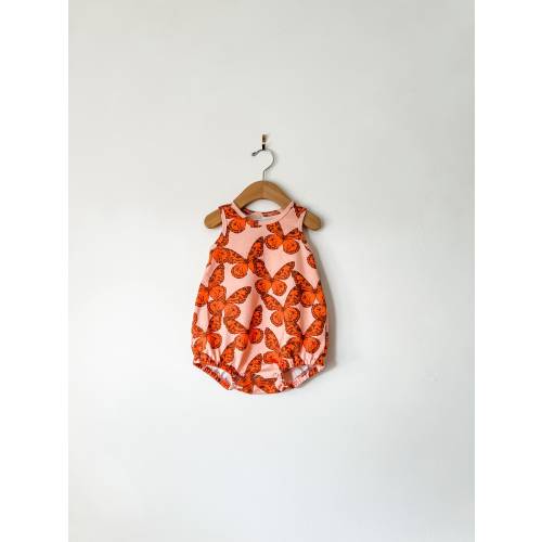 Pink Butterfly Baby Romper: Organic Cotton Playsuit