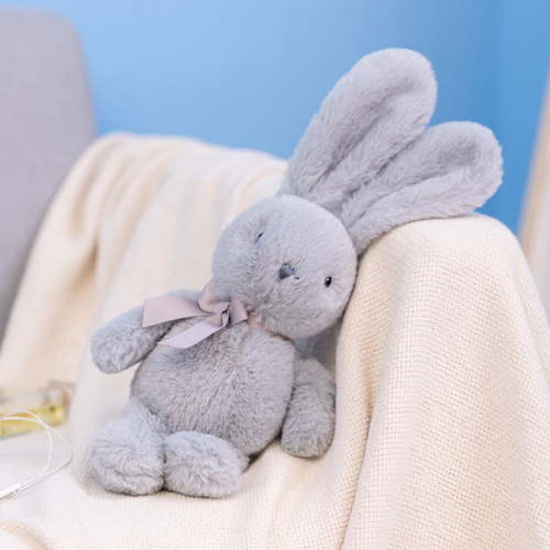 10Inch Small Bunny Rabbit Plush Toy with Floppy Ears, Super Soft Stuffed Animal for Baby Girls Bedtime Companion