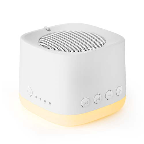 White Noise Machine for Baby & Family, 20 Non-Looping Soothing Sounds, Memory Function, Adjustable Volume, AC/USB Powered with Sleep Timer (White)