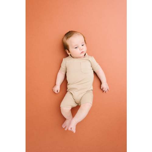Sandstone Bamboo Pocket Romper