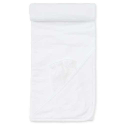 White/Blue Kissy Basics Hooded Towel & Mitt Set